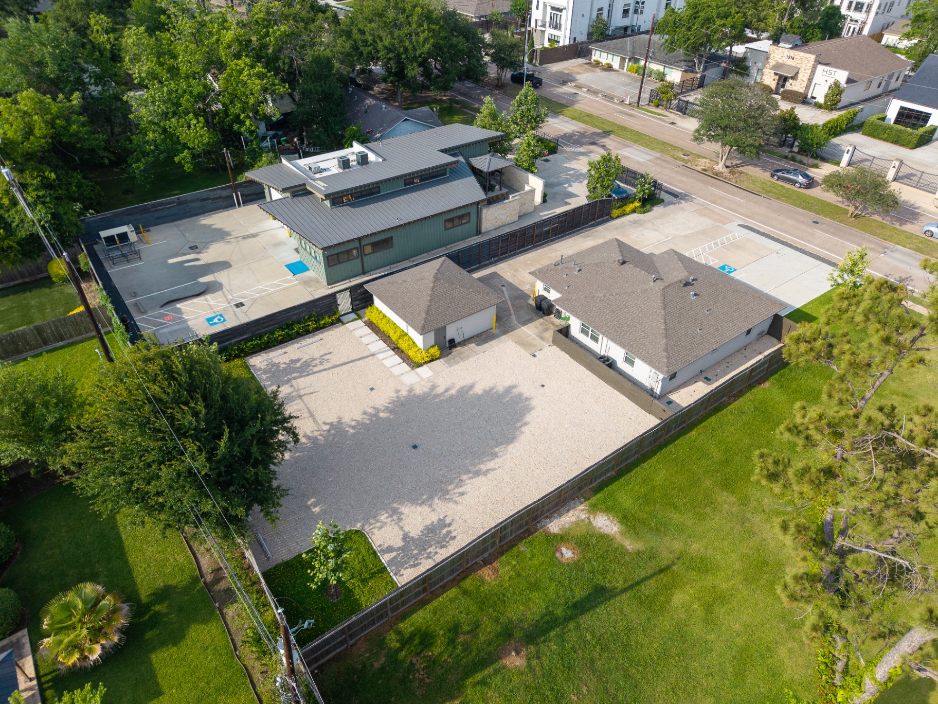 Aerial view of the property